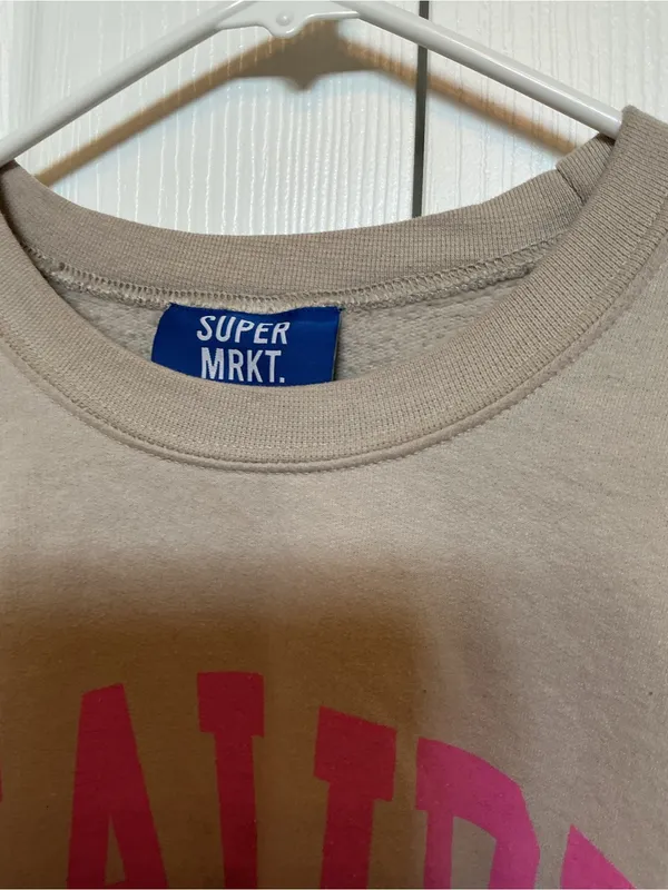 Malibu Crewneck Sweatshirt - Taupe with Pink Logo - Image 5