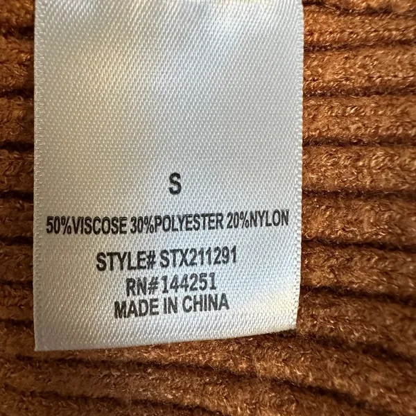jun & ivy sweater Cropped Cardigan Juniors Small Camel - Image 4