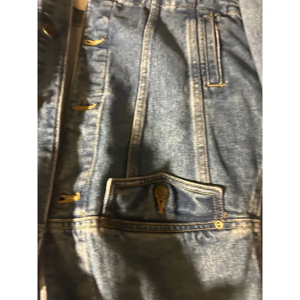 Liz Claiborne Womens Medium Wash Denim Jacket Blue Cotton Button Up Size M - Image 6