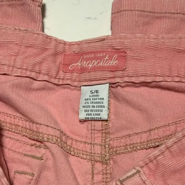 Aeropostale Women's corduroy bootcut Jeans in Soft Pink. Size 5-6 Long. - Image 2