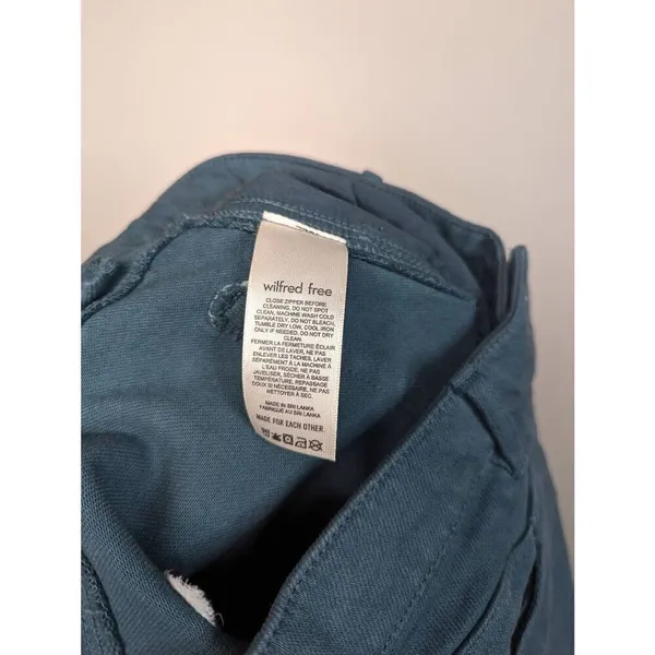 Aritzia Wilfred Free high-rise straight leg teal jeans size 8 - Image 5
