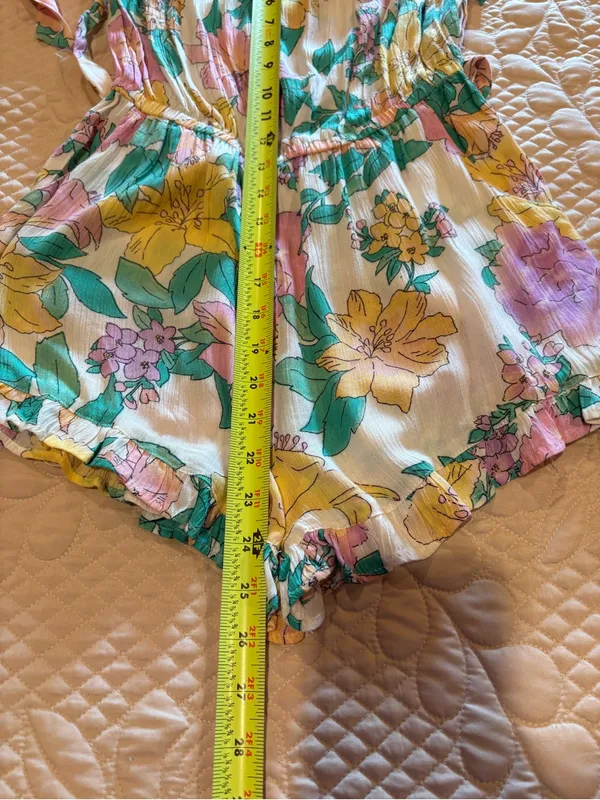 Billabong floral strapless romper vibrant floral women’s M - Image 13