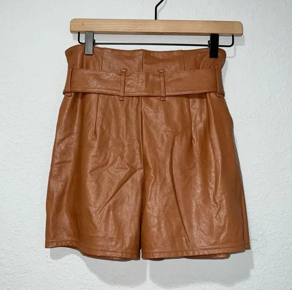 Commando Faux Leather Paperbag Short - Image 6