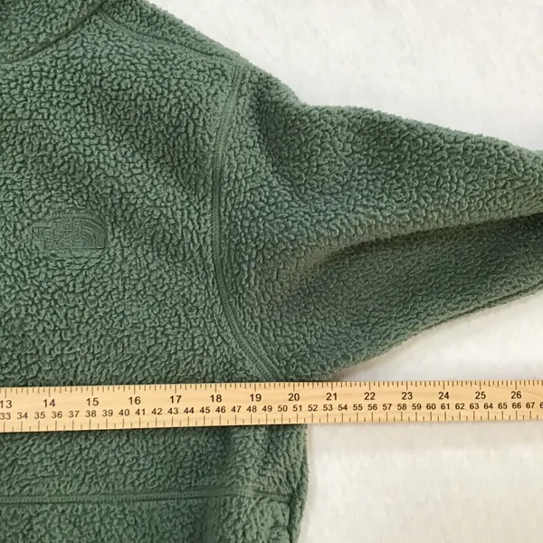 The North Face Womens Sage Green High Pile Fleece Sherpa Hoodie Size Medium - Image 8