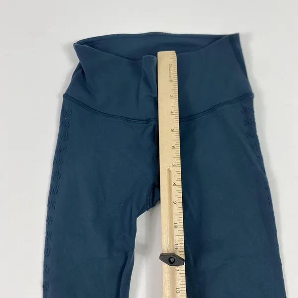 Lululemon Reveal Leggings Womens 4 Blue High Rise Seamless‎ Yoga Pants LW6ABZS - Image 8