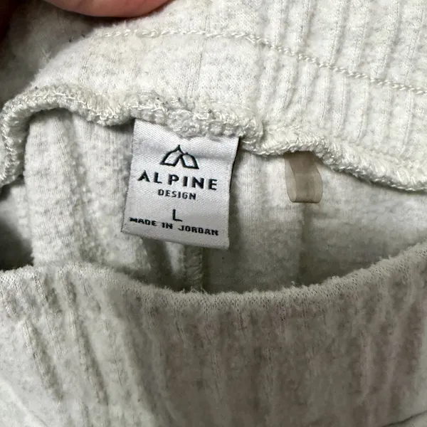 Alpine design wide leg‎ fleece sweatpants grey size large - Image 5
