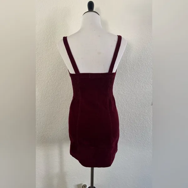 PacSun Red Buttoned Mini‎ Corduroy dress - Image 2
