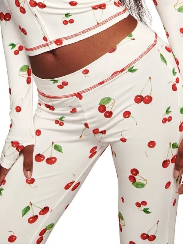 I AM GIA Cherry On Top Track Pant Off White Large NWT IN PACKAGE - Image 3