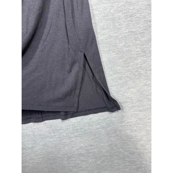 Athleta Womens S Shirt Black Sleeveless Tank Top‎ Workout Side Slits Modal Blend - Image 3
