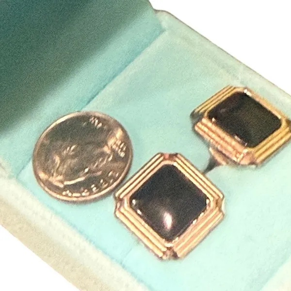 Vintage Christian Dior Black Cabochon Clip-On Earrings - Image 10