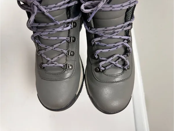 Columbia Yoncalla Mid Waterproof Hiking Boots Women’s 8.5 Gray Purple YL1090-008 - Image 5