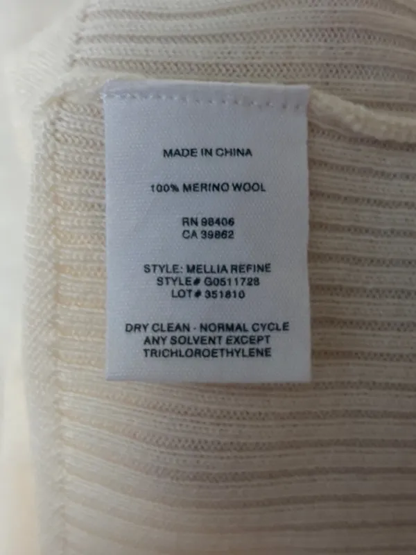 Theory ivory Merino wool wrap sweater size medium - Image 6