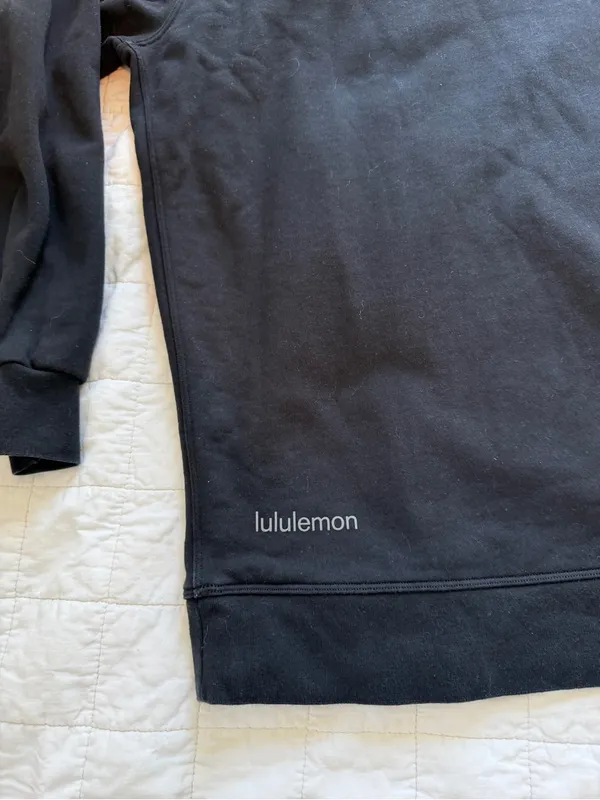 Lululemon Perfectly Oversized Crew Sweatshirt Black French Terry - Image 4
