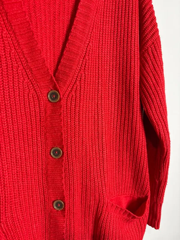 Sanctuary red oversized cardigan sweater - Image 2