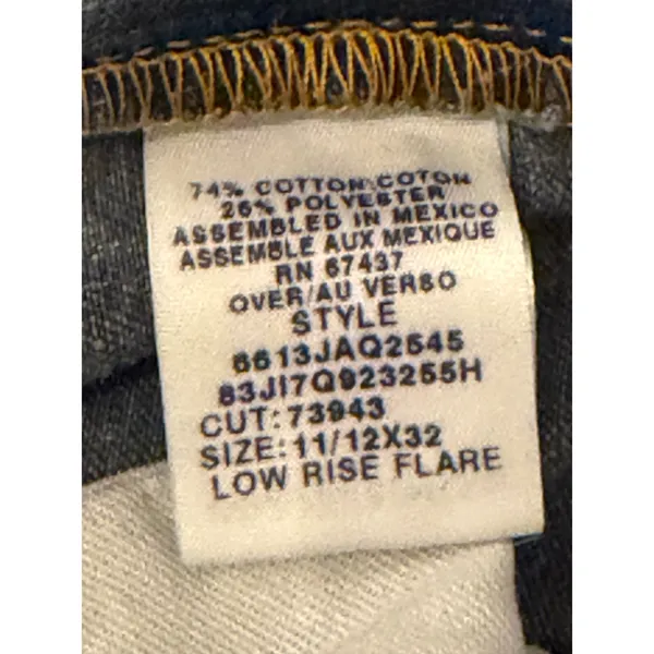 Polo Jeans Co Ralph Lauren Blue Low Rise Flare Jeans‎ Size 12 32x30 Western Y2K - Image 4