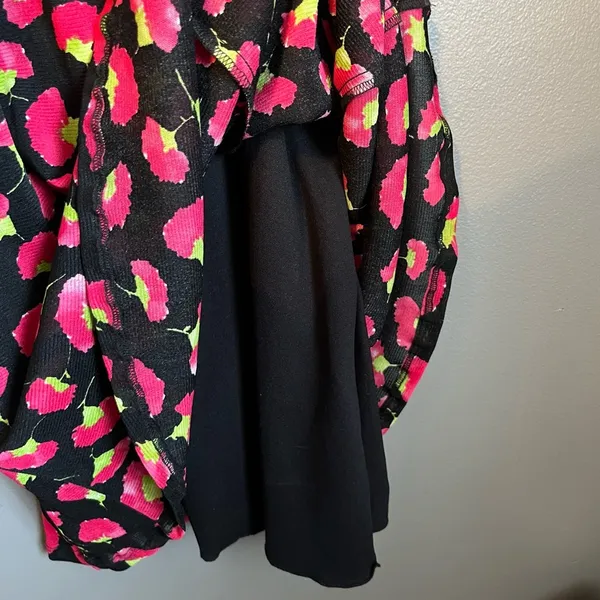 EUC Karen Kane Sz Large Black Floral Dress! 1 - Image 7