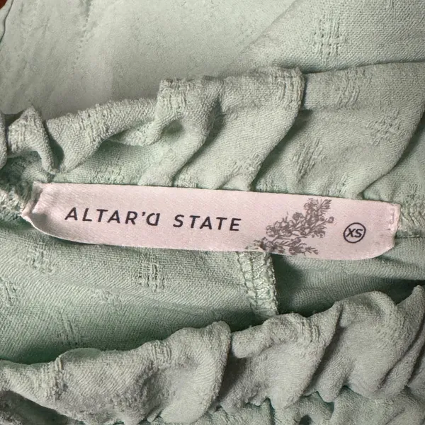 2249 | Altar'd State Tiered Ruffle Mini Skort Sage Boho Cottagecore Women XS - Image 5