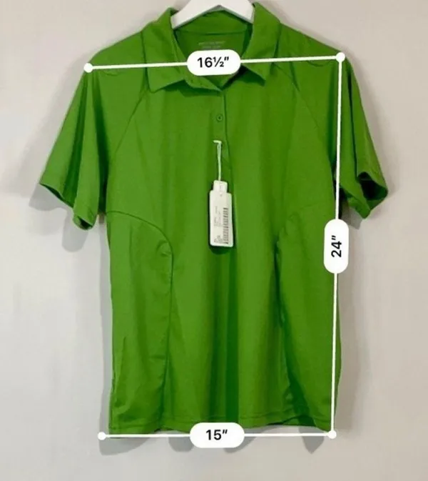 North End Sport Women’s Short Sleeve Moisture Wicking Polo Valley Green XL NWT - Image 8
