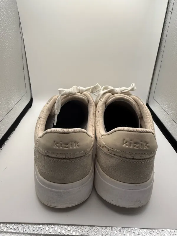 Kizik Prague Shoes Women Size 7‎ WIDE beige Speckled Comfort Casual Sneakers - Image 4