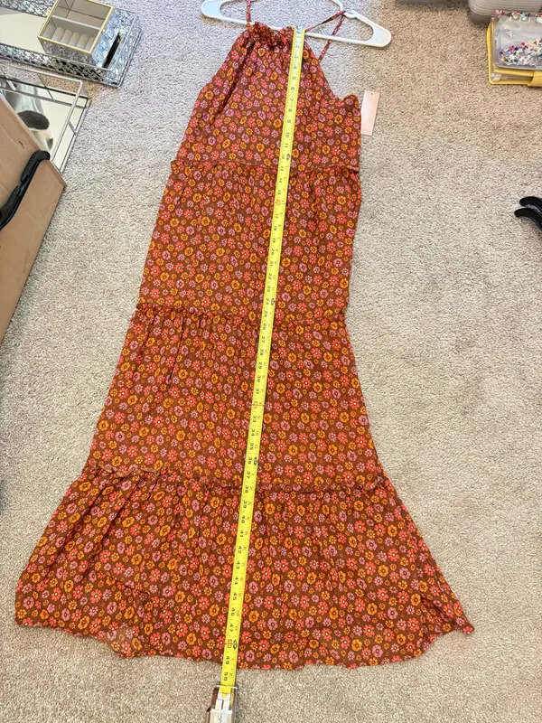 Floral Maxi Dress Size Large Multiple - Image 6