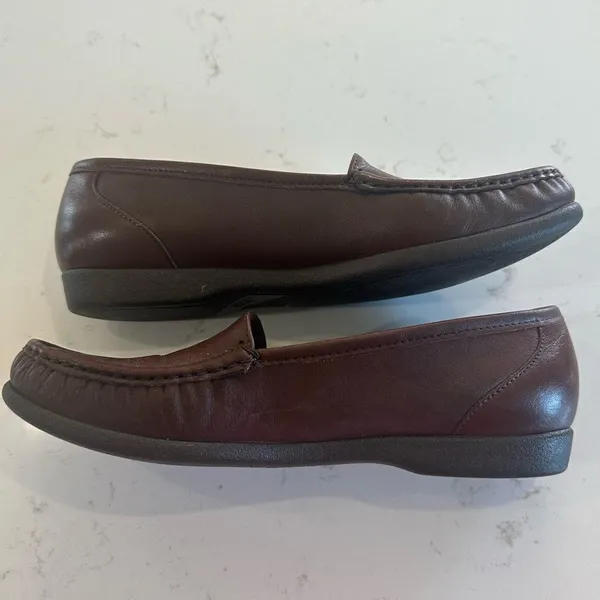 SAS‎ Women’s Simplify Leather Moccasin Loafers Shoes Antique Wine Brown Size 9 - Image 7