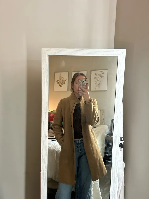 Time and Tru Brown Wool Coat - Image 2