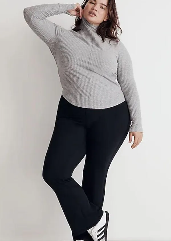 Madewell MWL Brushed Rib Long-Sleeve Turtleneck Top - Image 2