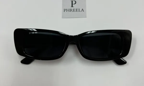 Retro Style Black Sunglasses / Small Rectangle Black Sunglasses - Image 5