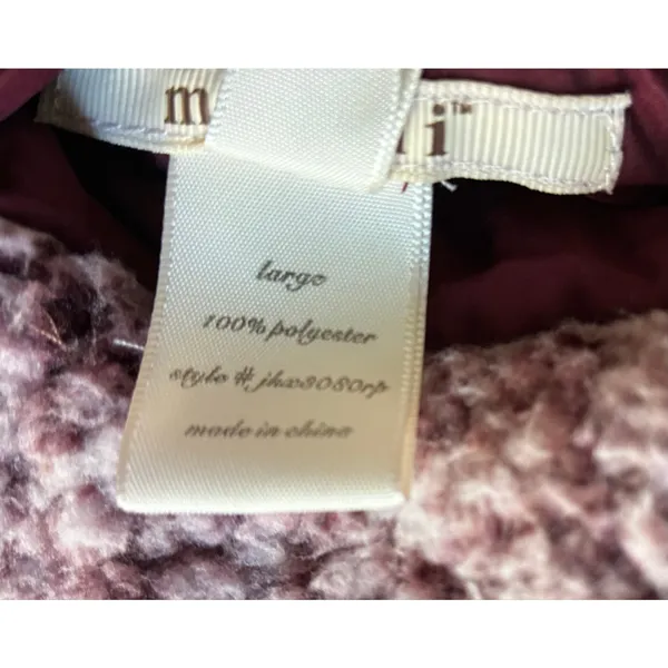 Miami Francesca's Reversible Sherpa Quilted Vest Maroon Women's Large Fall Cozy - Image 6