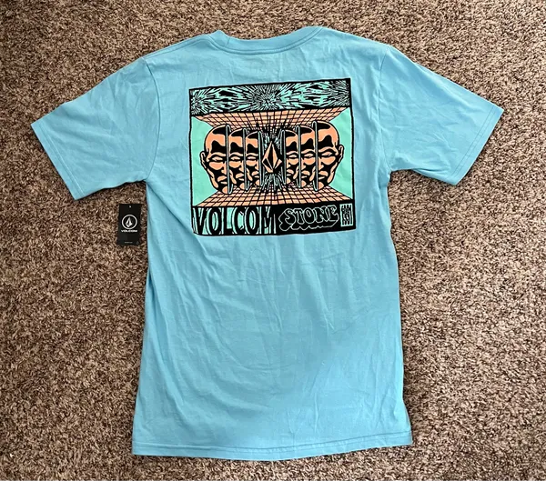 Volcom T-Shirt Blue - Image 2