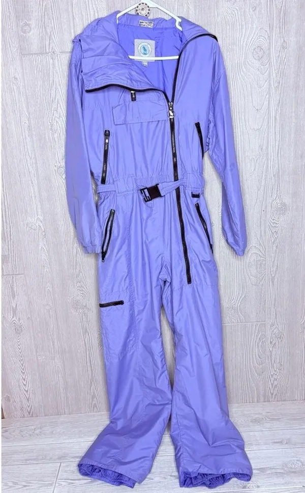 Vintage 1980s 90s Ski Suit One Piece Snowsuit Mountain Goat Snow Bibs retro 10 - Image 8