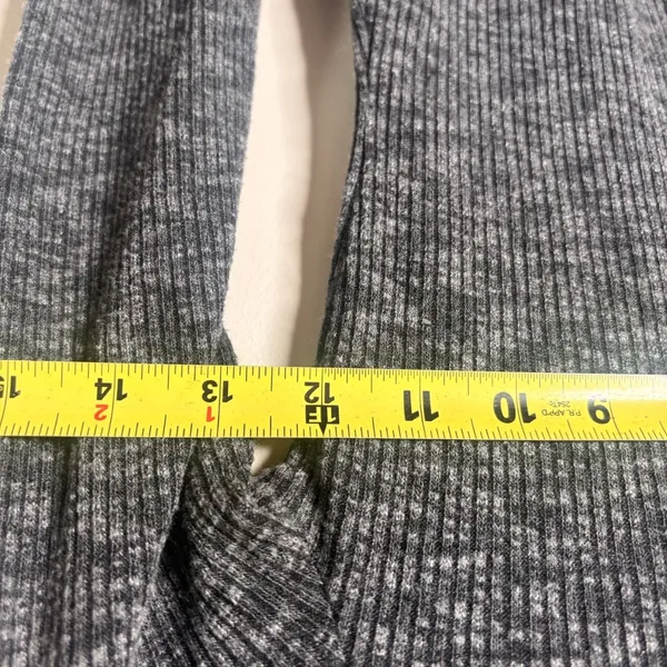 Abercrombie & Fitch Tunic Shirt Sz XS 90s‎ Bell Sleeve Ribbed Gray Heathered - Image 8