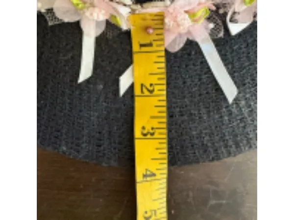 Handcrafted Cowboy Hat Floral Applique Black OS - Image 13