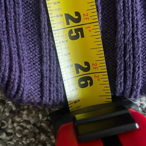 Coldwater Creek Purple Knit Zip Up Long Sleeve Sweater L - Image 5