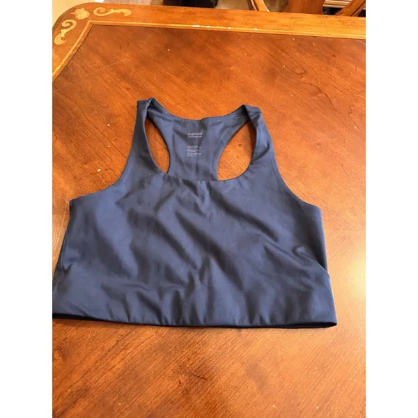 Paloma Racerback Bra by Girlfriend Collective Navy Blue Size L - Image 3