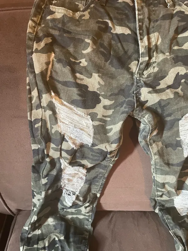 Women’s Fatigue Pants Cotton Size L Green Size L - Image 3