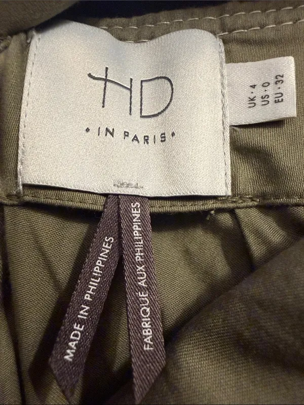 Anthropologie HD in Paris Olive Green Amity Wide-Leg Jumpsuit Size 0 - Image 9