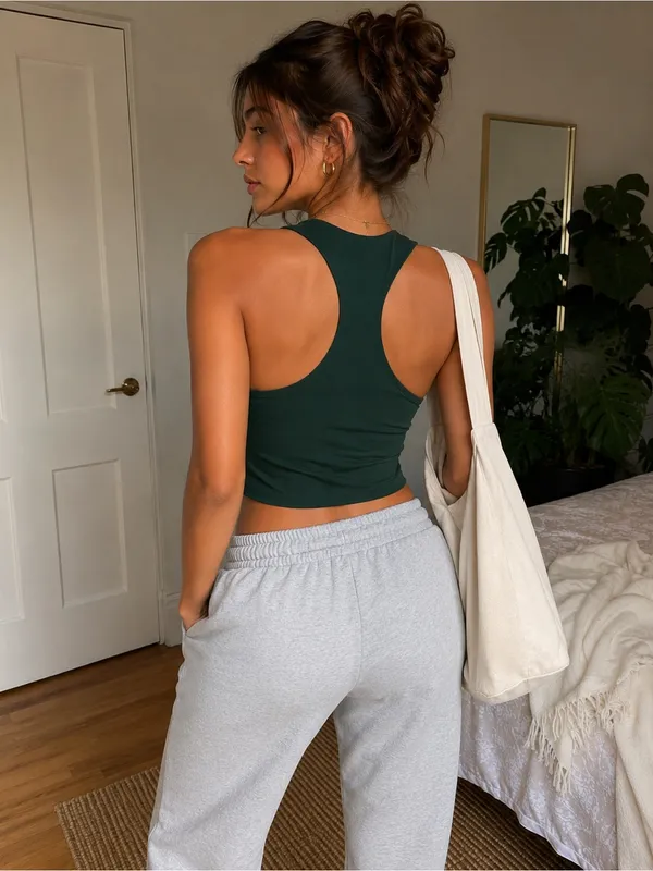 aerie OFFLINE Minimal Support Bralette in Forest Green - Image 2