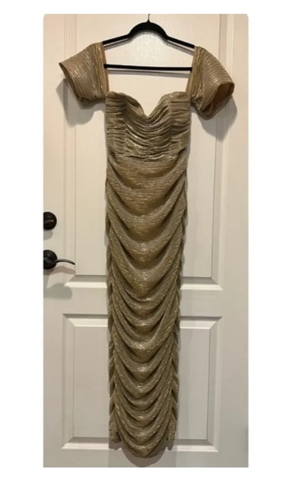 Gold Formal Miss Circle Dress - Image 5