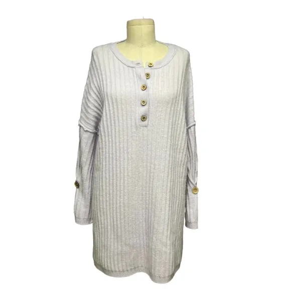 Free People Around‎ the Clock Tunic Sweater Lavender Size Small - Image 3