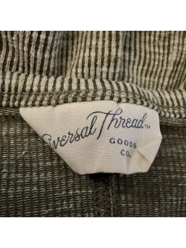 Universal Threads Olive Ribbed Henley Top Long Sleeve Stretch Shirt Size S - Image 3