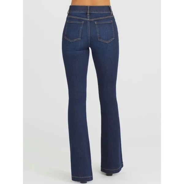 Spanx‎ Jeans Womens Blue Flared Denim Pull On High Rise Stretch 20327R est sz L - Image 2