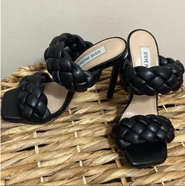 🆕 “Kenley” Steve Madden Elegant Black Braided Heels! Elegant black braided heels by Steve Madden! - Image 5