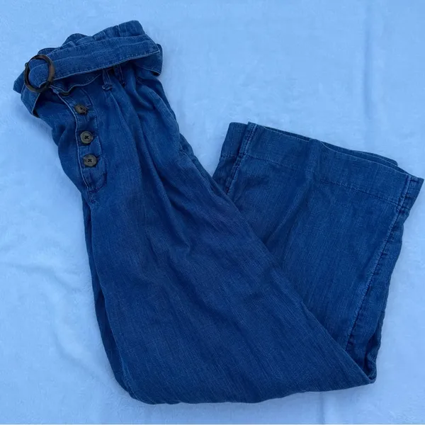 Abercrombie & Fitch Women's‎ Wide-Leg Chambray Pants Size XS – Paperbag Waist - Image 13