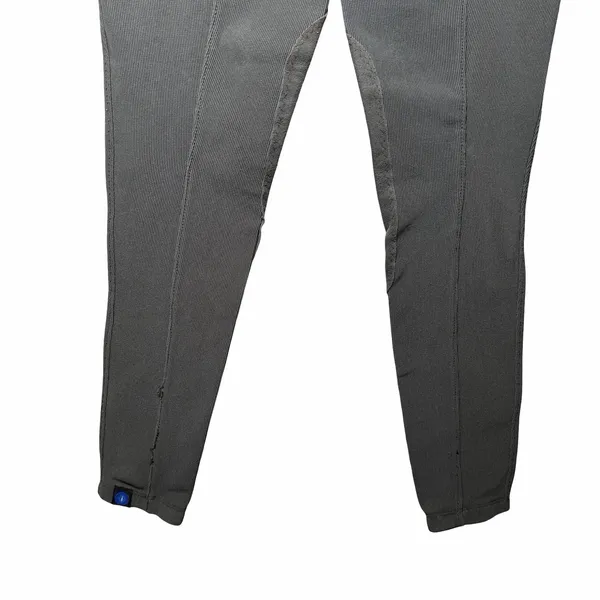 Irideon Riding Tights Womens L Gray Suede Knee Patch Equestrian Breeches USA - Image 6
