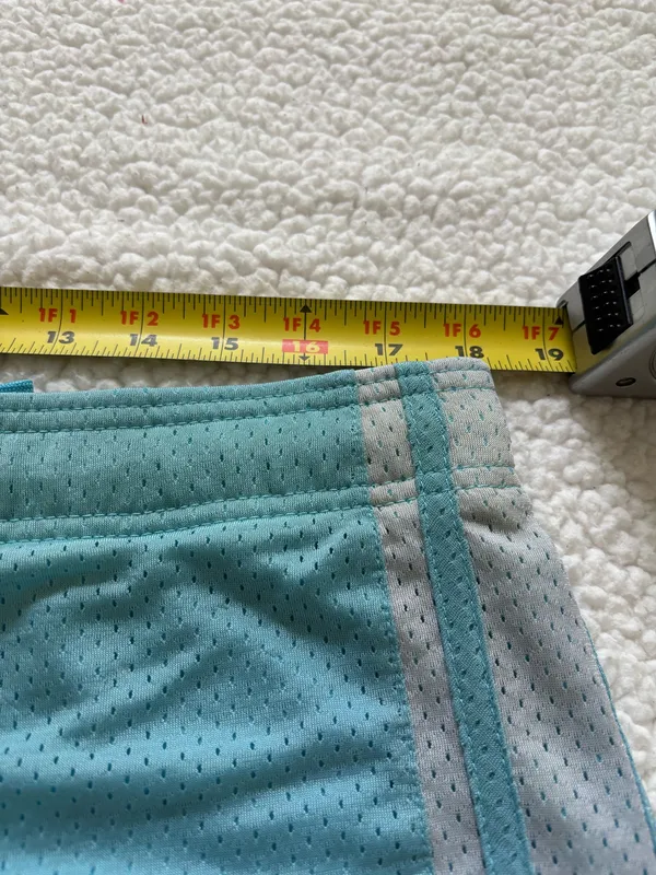 Nike Dri-FIT Turquoise Teal Blue Layered Mesh Running Athletic Short M Workout - Image 3