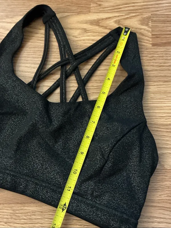 Lululemon Black Crisscross-Back Sports Bra Size 8 - Image 4