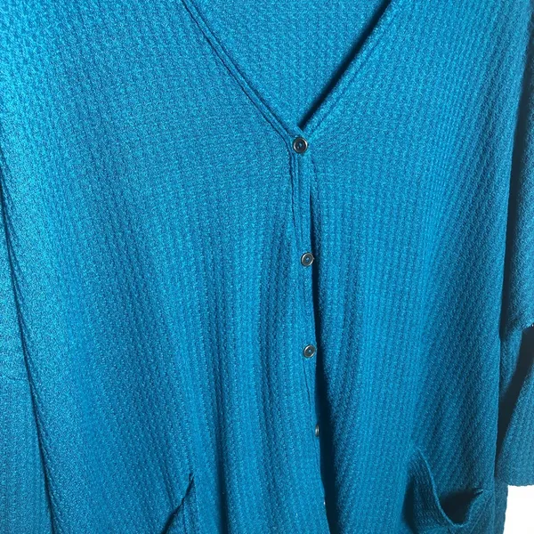 Maurice’s Plus Blue Knit Henley Top - Image 4