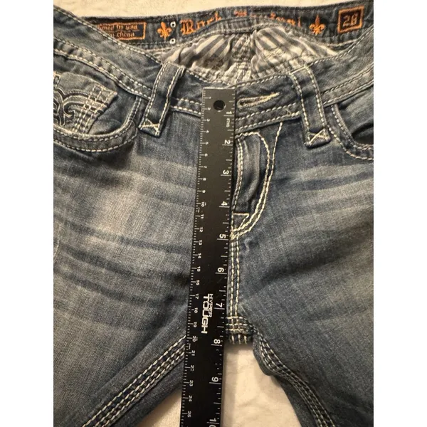 Rock Revival Jeans Womens Tag 28 X 31 Inseam Adele Easy Boot Blue Cowgirl - Image 11