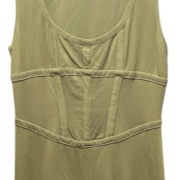 Urban Outfitters Ramona Corset‎ Knit Mini Dress Moss Green Size Large - Image 6